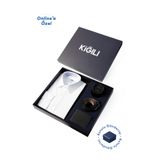 Kiğılı 4'lü Hediye Seti / Gömlek & Kravat & Kemer & Cüzdan Çeyiz Seti Hediye Kutulu Set