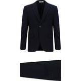 Kiğılı 6 Drop Regular Fit Standart Kesim Mevsimlik Likralı Esnek Takım Elbise - Koyu Lacivert - Süper Slim Fit - 56