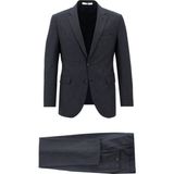 Kiğılı 7 Drop Slim Fit Dar Kesim Beli Lastikli İpli Desenli Takım Elbise - Koyu Lacivert - 50 - Slim Fit Kalıp
