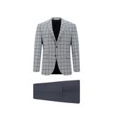Kiğılı 7 Drop Slim Fit Dar Kesim Kareli Kombinli Takım Elbise