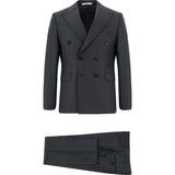 Kiğılı 7 Drop Slim Fit Dar Kesim Kruvaze Takım Elbise Koyu Füme Erkek Polyester Astar Durumu - 50 - Slim Fit Kalıp
