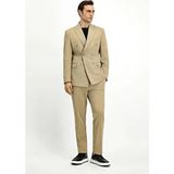 Kiğılı 7 Drop Slim Fit Dar Kesim Mevsimlik Kruvaze Takım Elbise - Açık Bej - 46