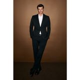 Kiğılı 7 Drop Slim Fit Dar Kesim Mevsimlik Likralı Esnek Takım Elbise - Siyah - Slim Fit Kalıp - 44