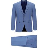 Kiğılı 7 Drop Slim Fit Dar Kesim Pamuklu Lyocell Takım Elbise - Koyu Mavi - Slim Fit Kalıp - 54