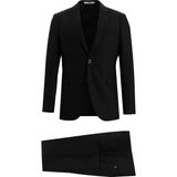Kiğılı 7 Drop Slim Fit Dar Kesim Takım Elbise - 46 - Siyah - Slim Fit Kalıp
