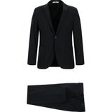 Kiğılı 7 Drop Super Slim Fit Eksra Dar Kesim Beli Lastikli Pamuklu Takım Elbise - Siyah - Süper Slim Fit - 50