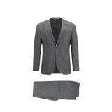 Kiğılı 7 Drop Super Slim Fit Eksra Dar Kesim Desenli Beli Lastikli İpli Takım Elbise