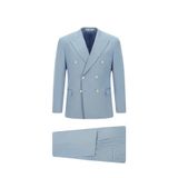 Kiğılı 7 Drop Super Slim Fit Eksra Dar Kesim Pamuklu Lyocell Kruvaze Takım Elbise