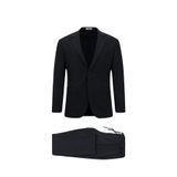 Kiğılı 8 Drop Long Slim Fit Uzun Dar Kesim Mono Yaka Beli Lastikli İpli Örme Likralı Esnek Çizgili Yarım Astar Takım Elbise