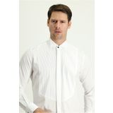 Kiğılı Ata Yaka Slim Fit Dar Kesim Piliseli Pamuk Gömlek