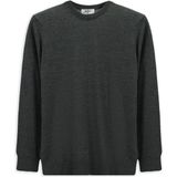Kiğılı Bisiklet Yaka Regular Fit Yünlü Örme Triko Kazak - 2XL - Orta Antrasit