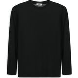 Kiğılı Bisiklet Yaka Regular Fit Yünlü Örme Triko Kazak - Siyah - XL