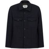 Kiğılı Çizgili Çıtçıtlı Gömlek / Mont - XL - Açık Lacivert