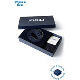 Kiğılı Likralı Esnek Spor Örgü Kemer & 2'li Bambu Çorap Hediye Kutulu Set - 130 cm - Koyu Lacivert
