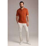 Kiğılı Polo Yaka Regular Fit Kısa Kol Pamuklu Tişört Erkek Günlük Tarz Kiremit Renk - 5XL