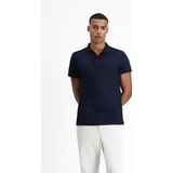Kiğılı Polo Yaka Regular Fit Kısa Kol Pamuklu Tişört Erkek Günlük Tarz Orta Lacivert - 4XL
