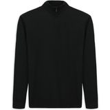 Kiğılı Regular Fit Yarım Balıkçı Yaka Siyah Erkek Trıko Kazak Astarsız - 2XL