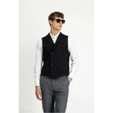 Kiğılı Slim Fit Dar Kesim Desenli Klasik Kruvaze Yelek