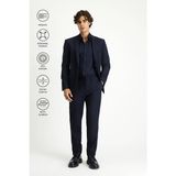 Kiğılı Techno-Line 7 Drop Super Slim Fit Eksra Dar Kesim Beli Lastikli İpli Çantalı Likralı Takım Elbise - 52 - Koyu Lacivert - Süper Slim Fit