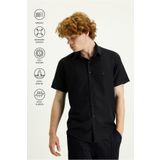Kiğılı Techno-Line Kısa Kol Slim Fit Dar Kesim Gömlek