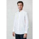 Kiğılı Uzun Kol Regular Fit Beyaz Pamuklu Gömlek Erkek Klasik Ütü Gerektirmeyen Kesim - 7XL