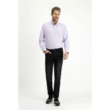 Kiğılı Uzun Kol Regular Fit Düğmeli Yaka Pamuklu Kolay Ütülenebilir Oxford 4 Mevsim Gömlek - 6XL - Lila