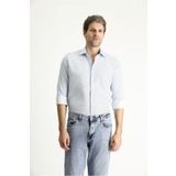 Kiğılı Uzun Kol Slim Fit Dar Kesim Desenli Pamuk Gömlek