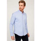 Kiğılı Uzun Kol Slim Fit Dar Kesim Pamuk Gömlek
