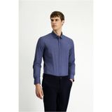 Kiğılı Uzun Kol Slim Fit Dar Kesim Pamuklu Gömlek