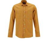 Kiğılı Uzun Kol Slim Fit Denim Gömlek - Hardal