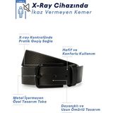 Kiğılı X-Ray Cihazında Ötmeyen Metal Içermeyen Özel Tokalı Havalimanı Kemeri - 110 cm - Siyah