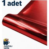 KİKA Kika Saygılıofis Metalik Aynalı Fon Kartonu. 50X70 Ebat. 250 gr - kırmızı