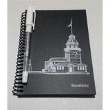 KİKA Kolektif Siyah Yapraklı Defter ve Jel Kalem - Karışık-Çok Renkli - Standart