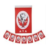 KİKA Mini Boy Ipli Atatürklü Bayrak 3lü paket