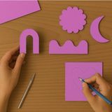 KİKA Renkli Mukavva 35X50 1 Adet Açık Pembe - Tabaka Kağıtlar