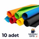 Kika Saygılıofis Fon Kartonu 10 Lu 50x70 Cm 1 Paket 10 Renk Karışık Renk