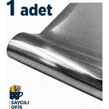 KİKA Saygılıofis Metalik Aynalı Fon Kartonu. 50X70 Ebat. 250 gr - GÜMÜŞ/GRİ