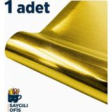 KİKA Saygılıofis Metalik Aynalı Fon Kartonu. 50X70 Ebat. 250 gr - SARI