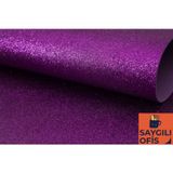 Kika SAYGILIOFİS ( MOR ) Yapışkanlı Simli Eva 50x70 cm 1 Adet Simli Yapışkanlı Eva Süngeri