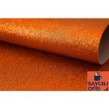 Kika SAYGILIOFİS ( TURUNCU ) Yapışkanlı Simli Eva 50x70 cm 1 Adet Simli Yapışkanlı Eva Süngeri