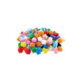 Kikajoy 30mm Simli Ponpon 25'li Paket, Tek Beden, Simli Ponpon, Simli Çok Renkli, Üniseks