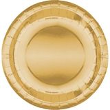 Kikajoy Altın Metalik Karton Tabak 23 cm 8'li
