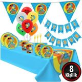 Kikajoy Kral Şakir Doğum Günü Parti Seti 8 Kişilik Kral Şakir Doğum Günü Seti 8