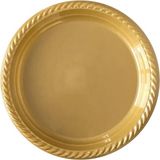 Kikajoy Kullan At Renkli Altın Renk Parti Davet Plastik Tabak - 22 Cm. - 24 Adetlik 3 Paket