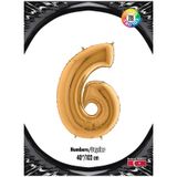 Kikajoy Rakam Folyo Balon 40" Altın -6-