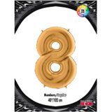 Kikajoy Rakam Folyo Balon 40" Altın -8-
