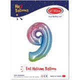 Kikajoy Rakam Folyo Balon 40 Rainbow -9-