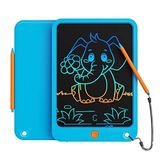 Kikapabi Çocuklar için LCD yazı tahtası, 10 inç, renkli Doodle tahtası, kilitleme fonksiyonlu çizim tepsisi, silinebilir, tekrar kullanılabilir yazma bloku, mavi
