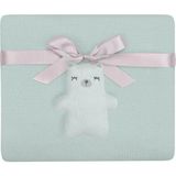 Kikka Boo Bear With Me Mint Örgü Pamuk Battaniye Seti 5 Parça Yenidoğan Uyumlu - 100 x 100 cm