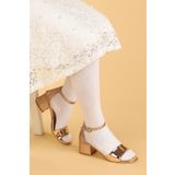 Kiko Bakır 768 Ayna Kum Günlük Kız Çocuk 3 cm Topuk Sandalet Ayakkabı